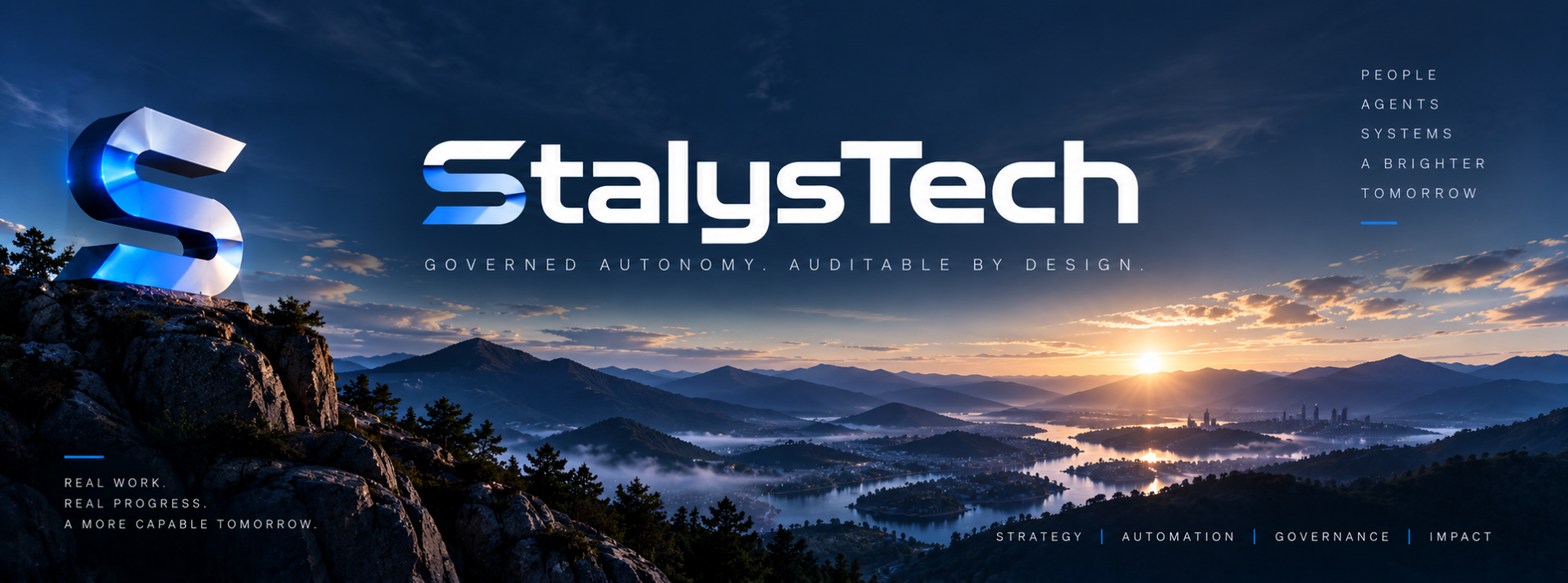 StalysTech mountain landscape brand artwork